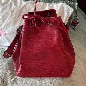 Louis Vuitton Red Epi Petit Noe